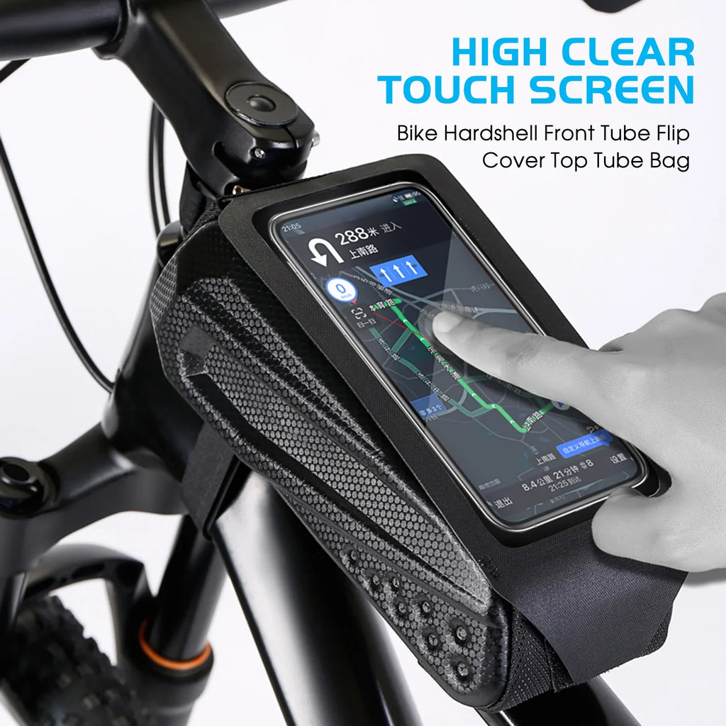 EVA Hardshell Bike Frame Bag – Rainproof Flip Cover | 1L Bike Frame Bag Qme