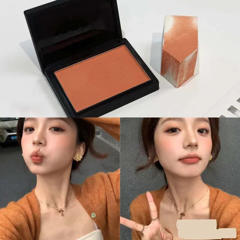 Sweet Orange Powder Blush – Latte Nude Peach Cheek Color | Qme Powder Blush Qme
