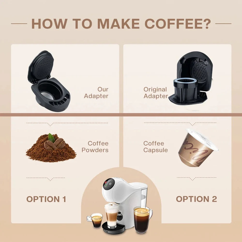 Reusable Capsule Adapter for Dolce Gusto – Refillable Pod Coffee Capsule Adapter Qst