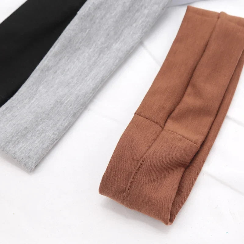 3-Pack Elastic Sport Sweatband Headbands for Men & Women Sport Headband Set Qme