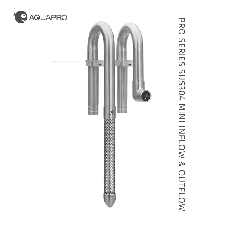 AQUAPRO Mini Stainless Steel Aquarium Skimmer Inlet Outlet Aquarium Skimmer Qme