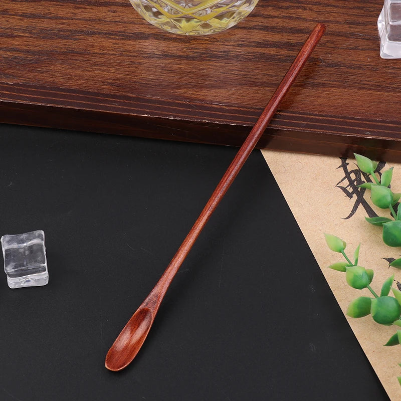 Long Handle Wooden Stirring Spoon – Coffee, Tea & Honey Wooden Stirring Spoon Qst B