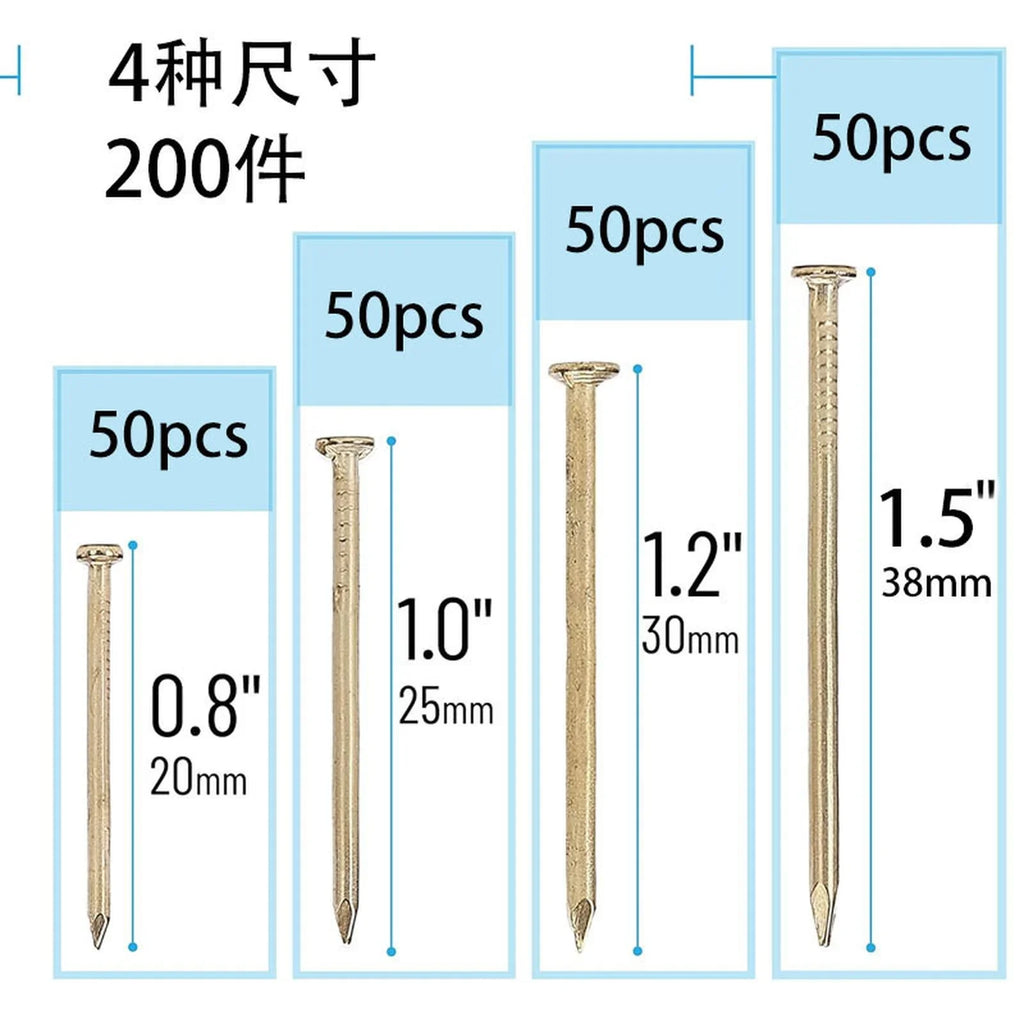 Multi-Size Invisible Wall Nails for Picture Frames | No-Trace Wall Nail Set Qme
