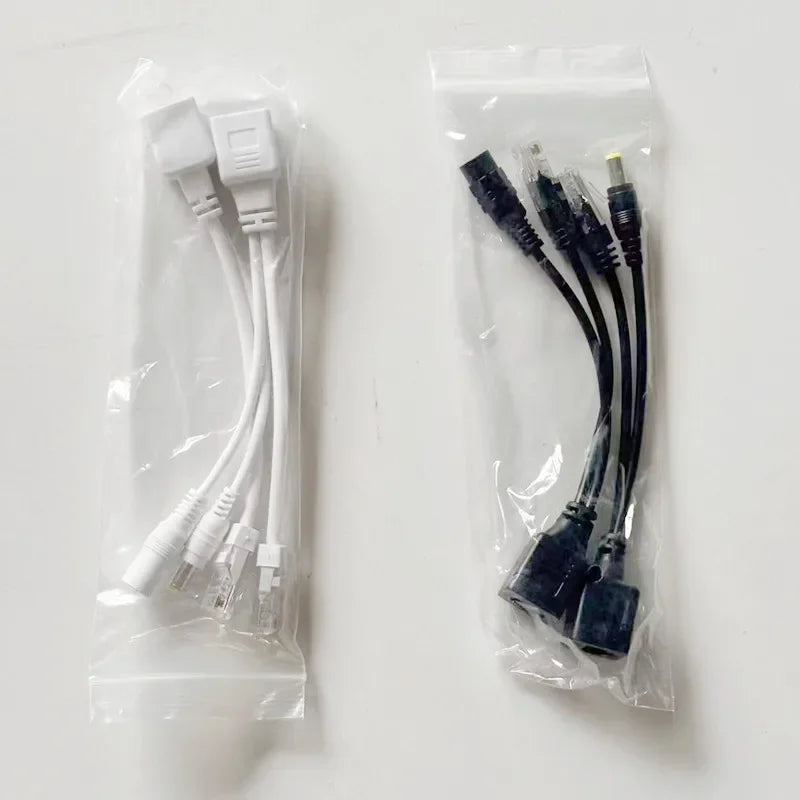Passive PoE Adapter RJ45 Injector & Splitter Kit – 12–48V IP Cam PoE Network Adapter Qme
