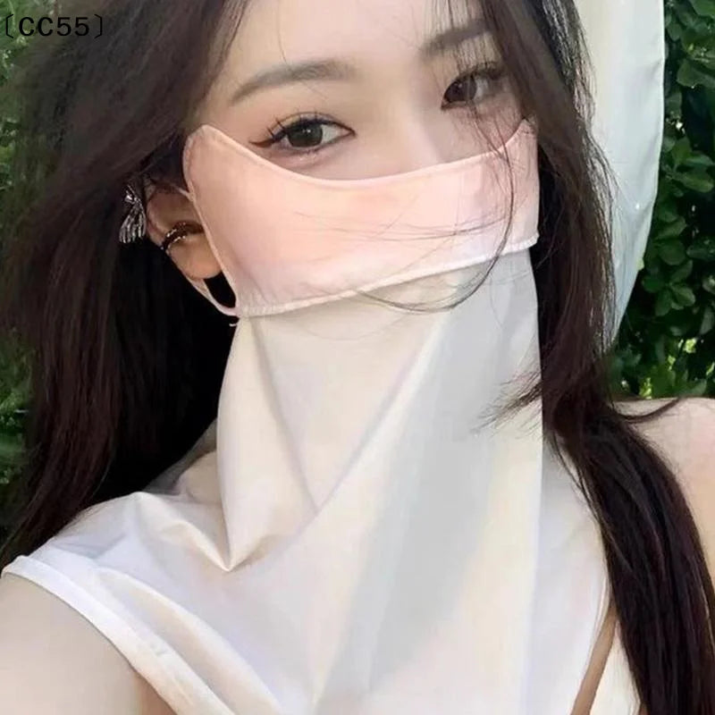 Ice Silk UV Face Cover & Neck Gaiter – Cooling Sun Mask UV Neck Gaiter Qst