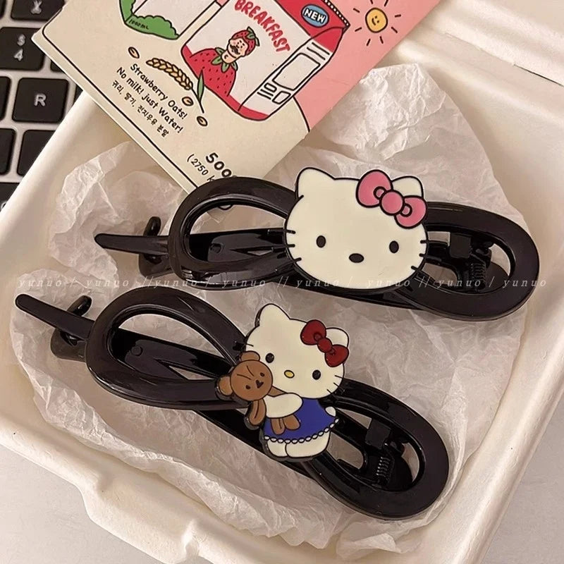 Hello Kitty Cartoon Hair Clips – Cute Acrylic Accessories Cartoon Hair Clips Qme