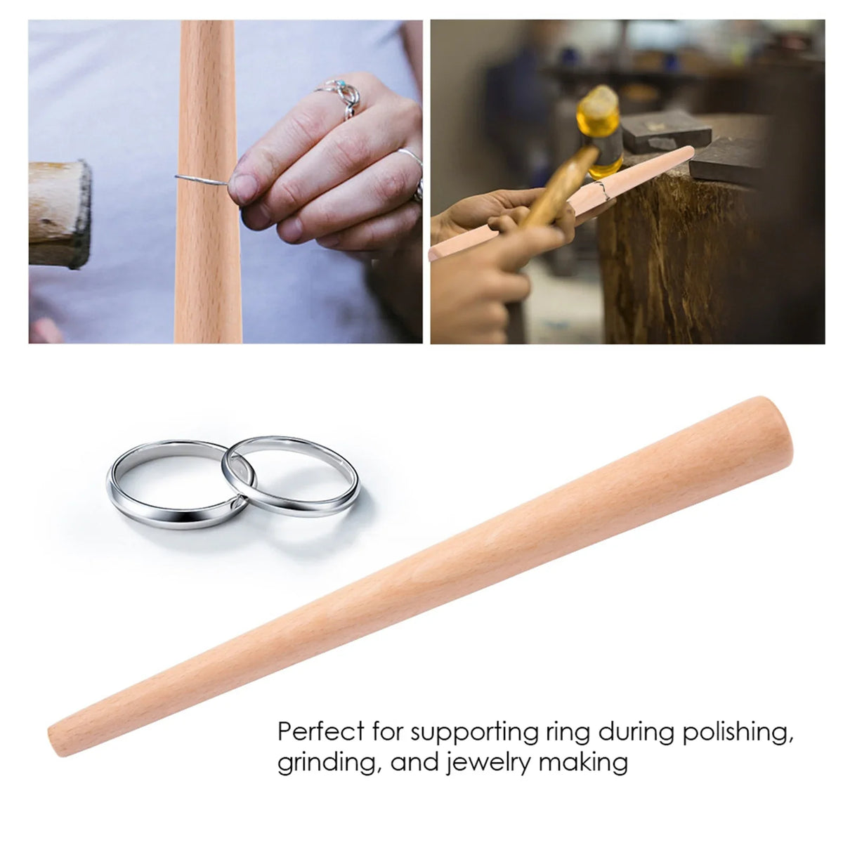 Wood Ring Mandrel Stick – Jewelry Making & Ring Forming Tool Ring Mandrel Tool Qme