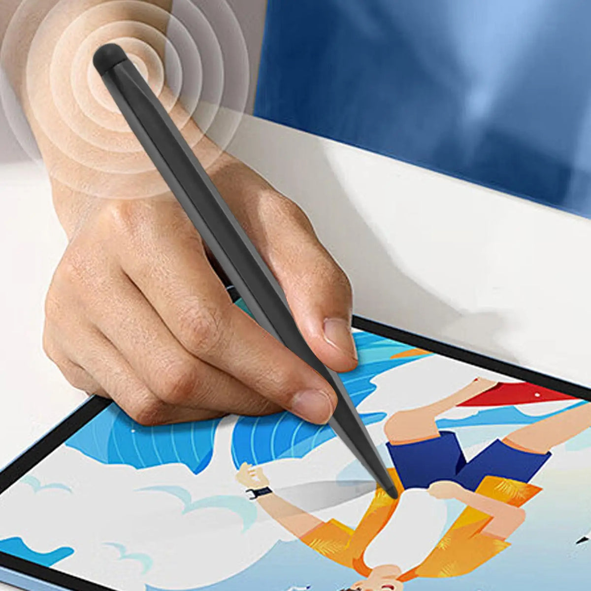 Dual-Tip Tablet Stylus Pen with Pressure Sensor | Drawing & Notes Tablet Stylus Pen Qst