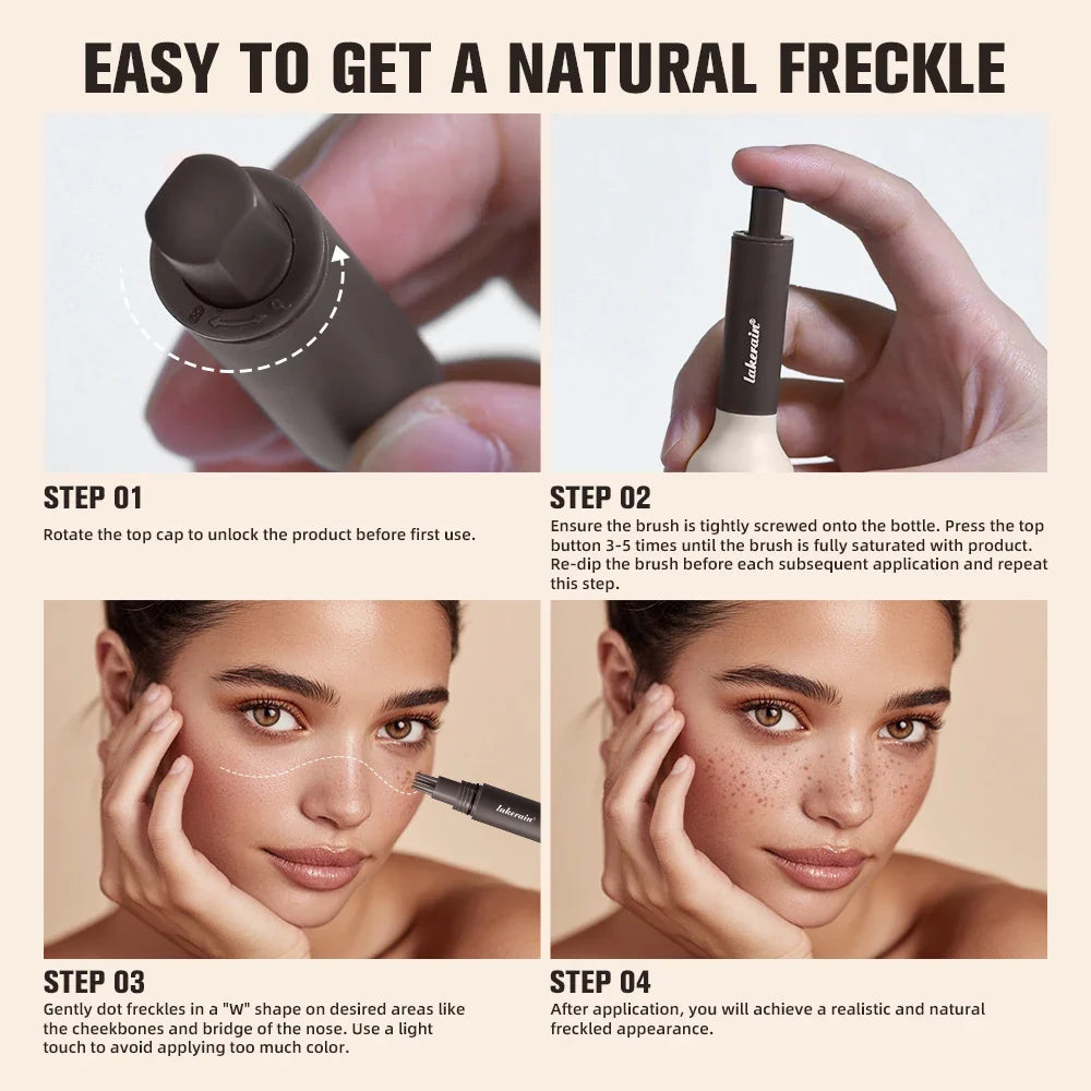 Natural Realistic Freckle Pen – Waterproof & Smudge-Proof Freckle Makeup Pen Qme