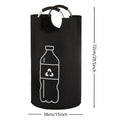 82L Foldable Bottle Storage Basket Kitchen Recycling Bag – Black Foldable Storage Basket Qme Black