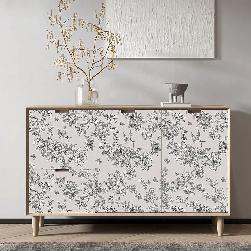 Boho Leaf Peel & Stick Contact Paper – Green White, 12 Options Peel & Stick Wallpaper Qme Spring Sparrow 5mx44cm