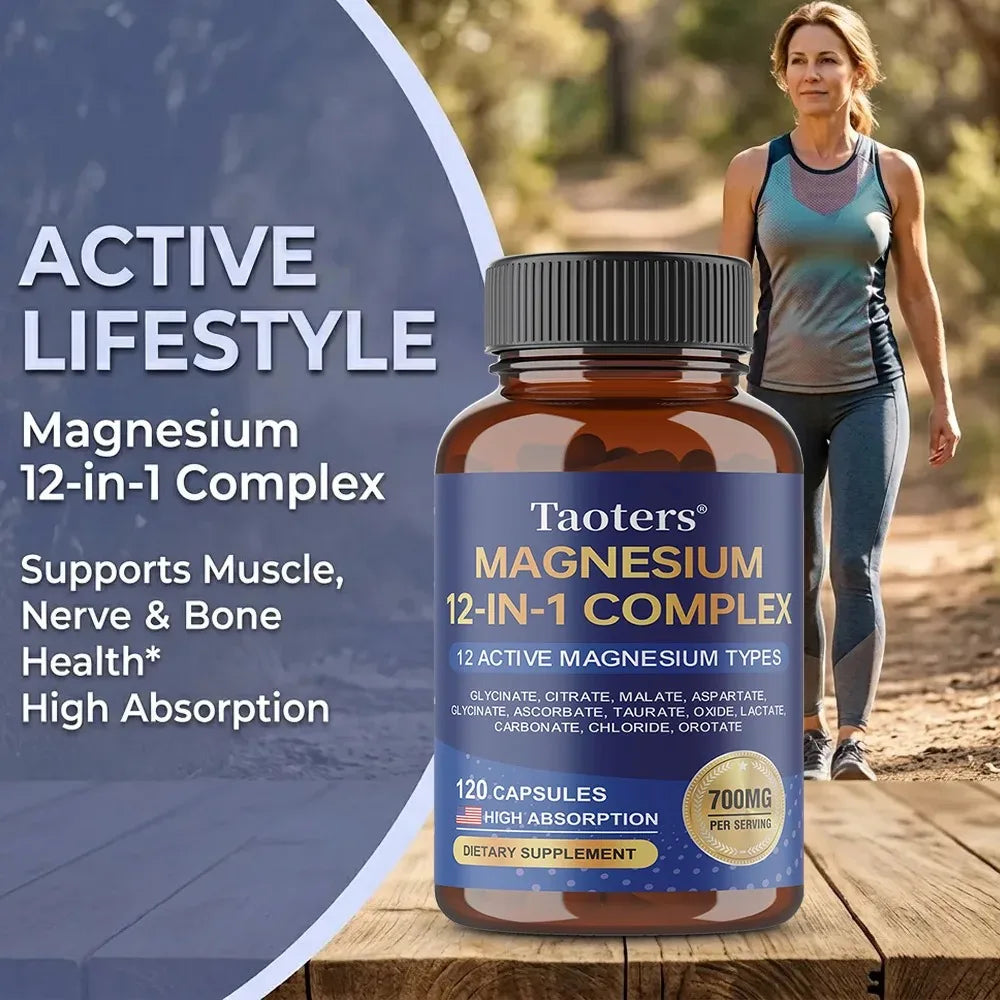 Magnesium Complex Capsules – Glycinate Citrate Taurate | STRESSXCEL Magnesium Supplement Qst