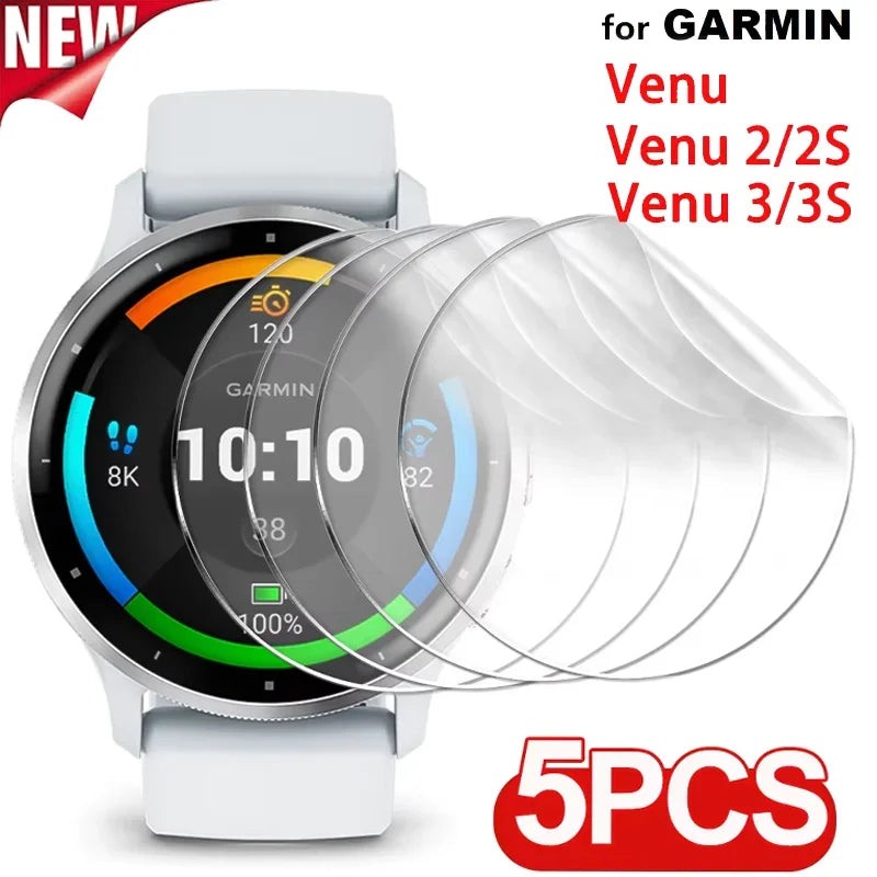 Garmin Venu 3 3S 2 2S Hydrogel Screen Protector – TPU Film Watch Screen Protector Qme
