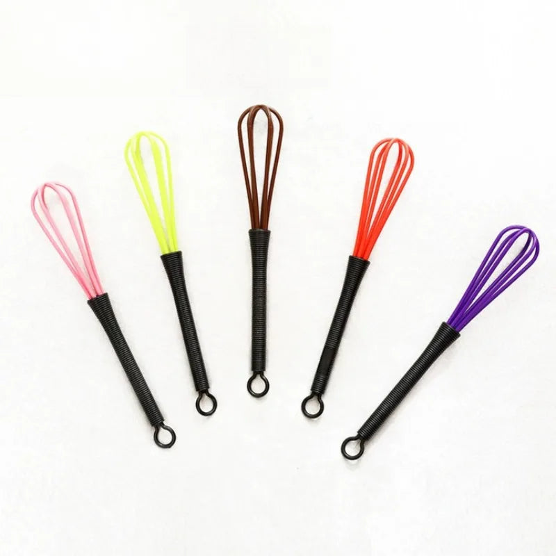 Manual Egg Beater Plastic Whisk Handheld Mixing Tool 5-Pc Set Manual Whisk Set Qme 5Pcs Random Color