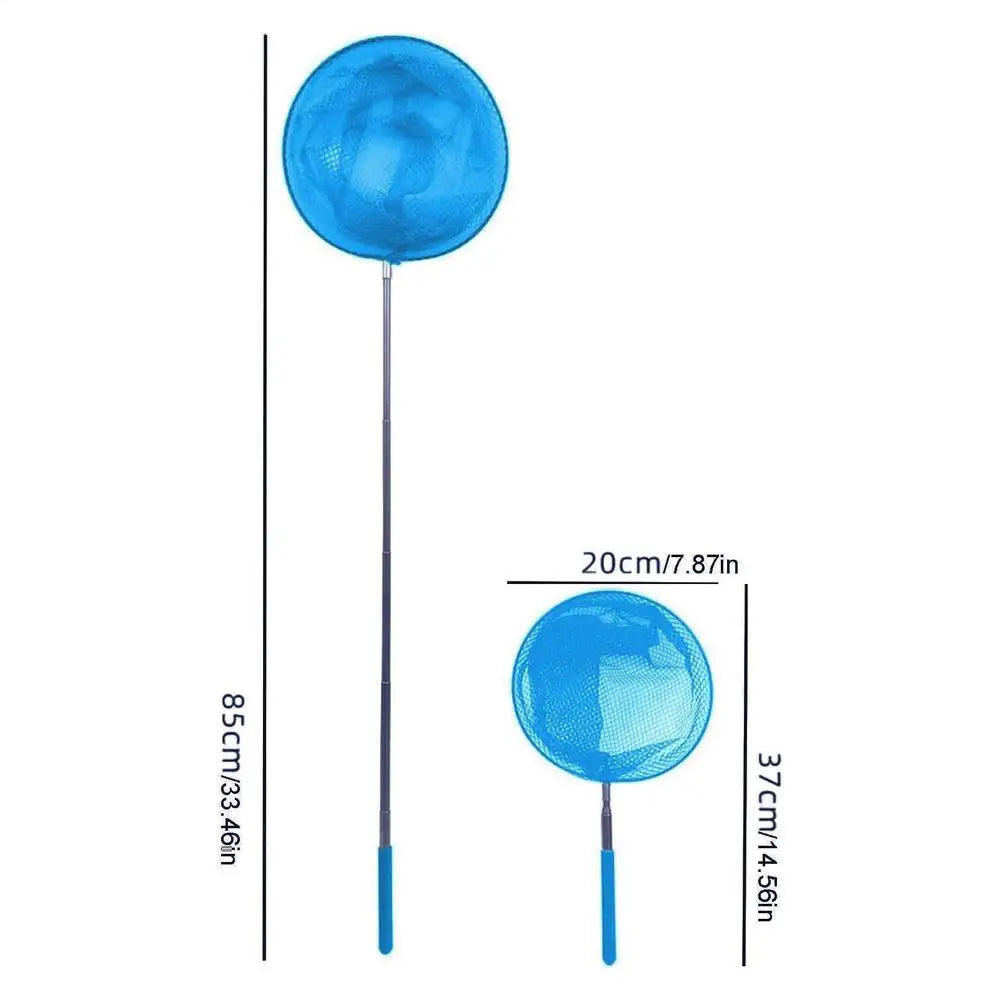 Kids Telescopic Fishing Net | Stainless Steel Anti-Slip Catcher Kids Catching Net Qme A