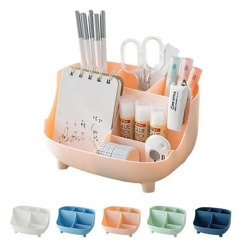 6 Grid Desktop Organizer & Pen Holder – Multifunctional Desk Desktop Desk Organizer Qme