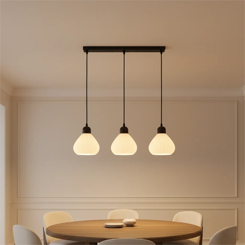 White Glass Pendant Light – Kitchen, Dining Room & Bar Lamp Glass Pendant Light Qme