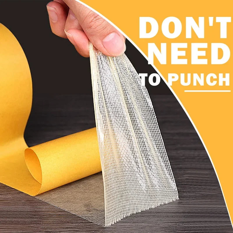 Double Sided Cloth Tape Strong Hold Yellow Mesh Grid Double Sided Tape Qme