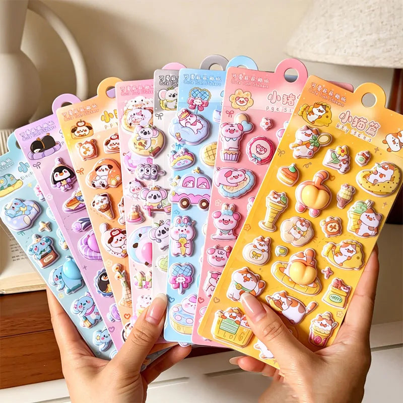 3D Puffy Foam Stickers – Cute Animal Squishy Decals for DIY Foam Craft Stickers Qme