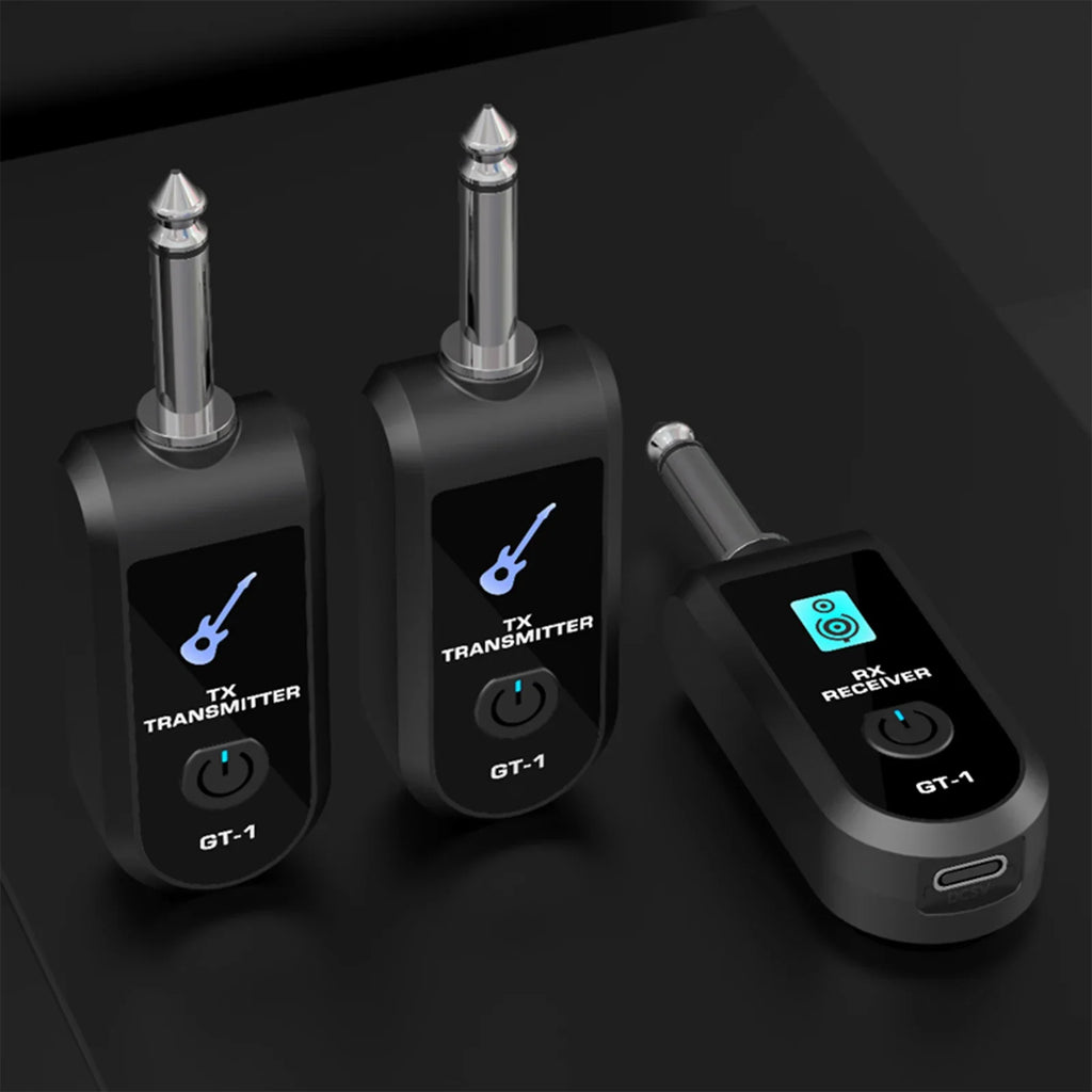 Wireless Guitar Transmitter & Receiver – 2.4G HD Audio System Wireless Guitar System Qme