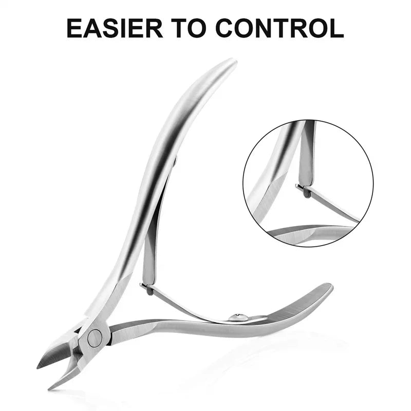 Professional Cuticle Cutter Nail Nippers & Manicure Pusher Cuticle Cutter Tool Qme