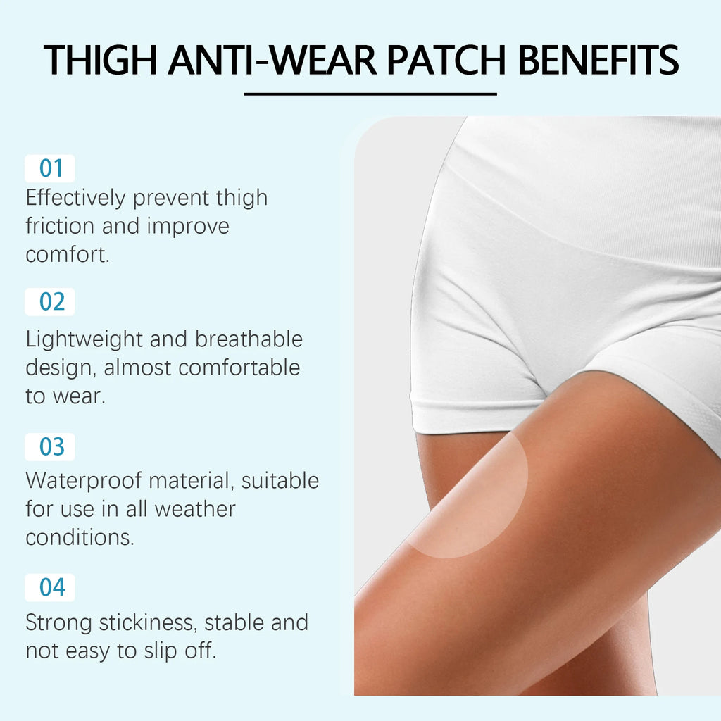 Anti-Chafing Thigh Pads – Invisible Sweat-Proof Patches 10/20pc Anti-Chafing Thigh Pad Qst