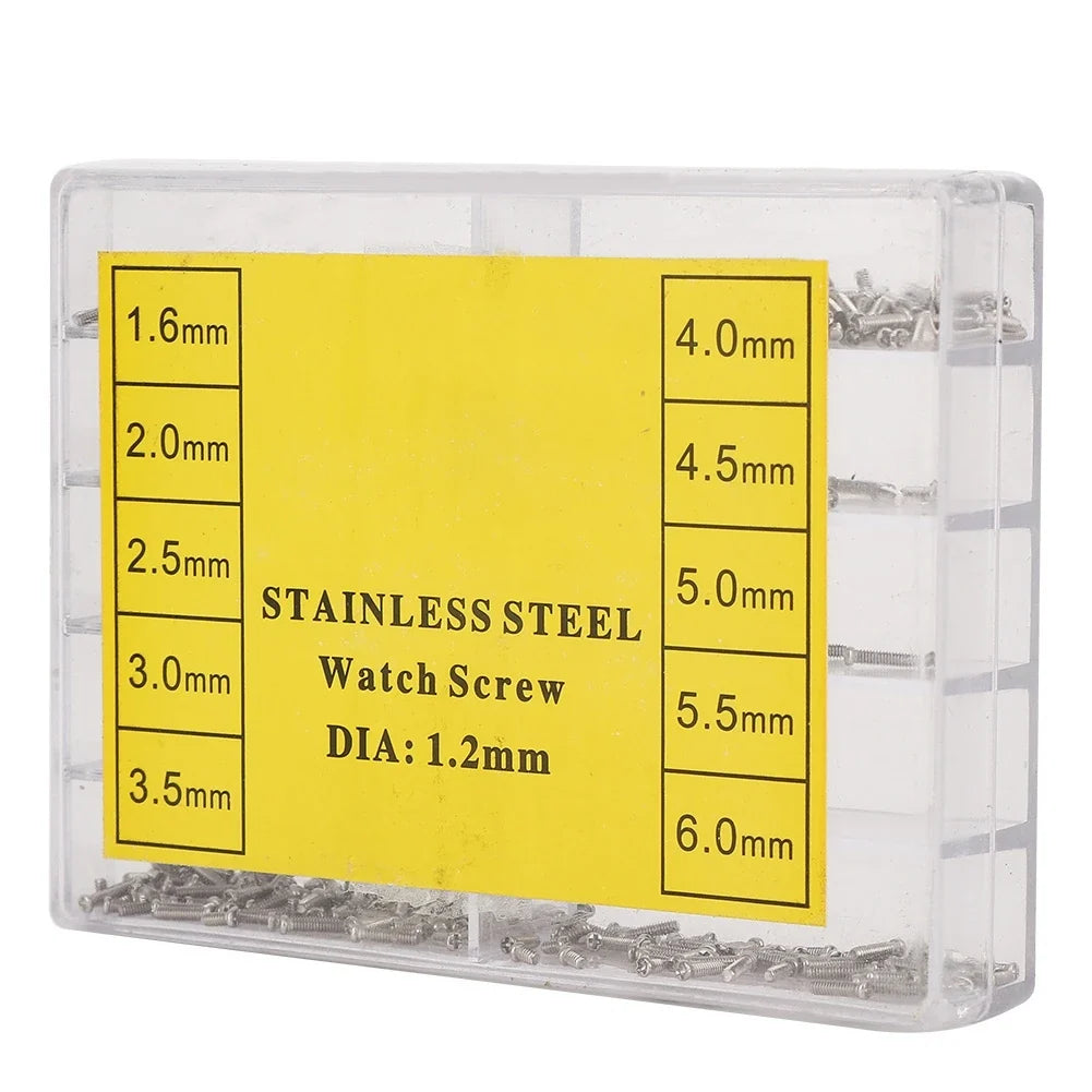 Stainless Steel Cross Screws for Watch Back Case – 1.6–6mm Watch Repair Screws Qme
