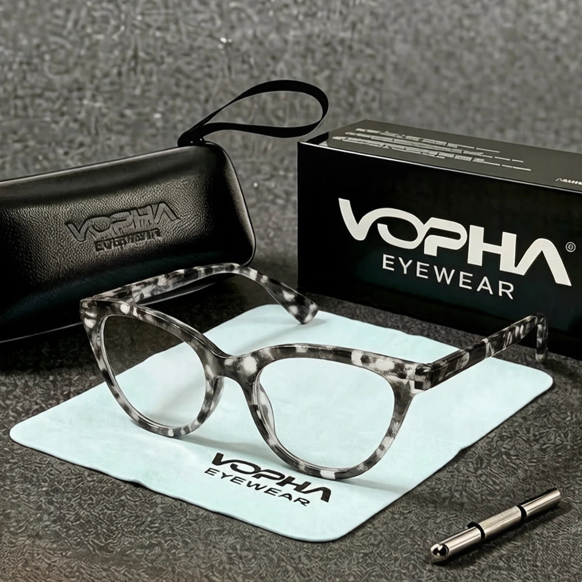 VOPHA L5 Floral Cat Eye Reading Glasses – Blue Light Blocking Reading Glasses Qst 150 Ink