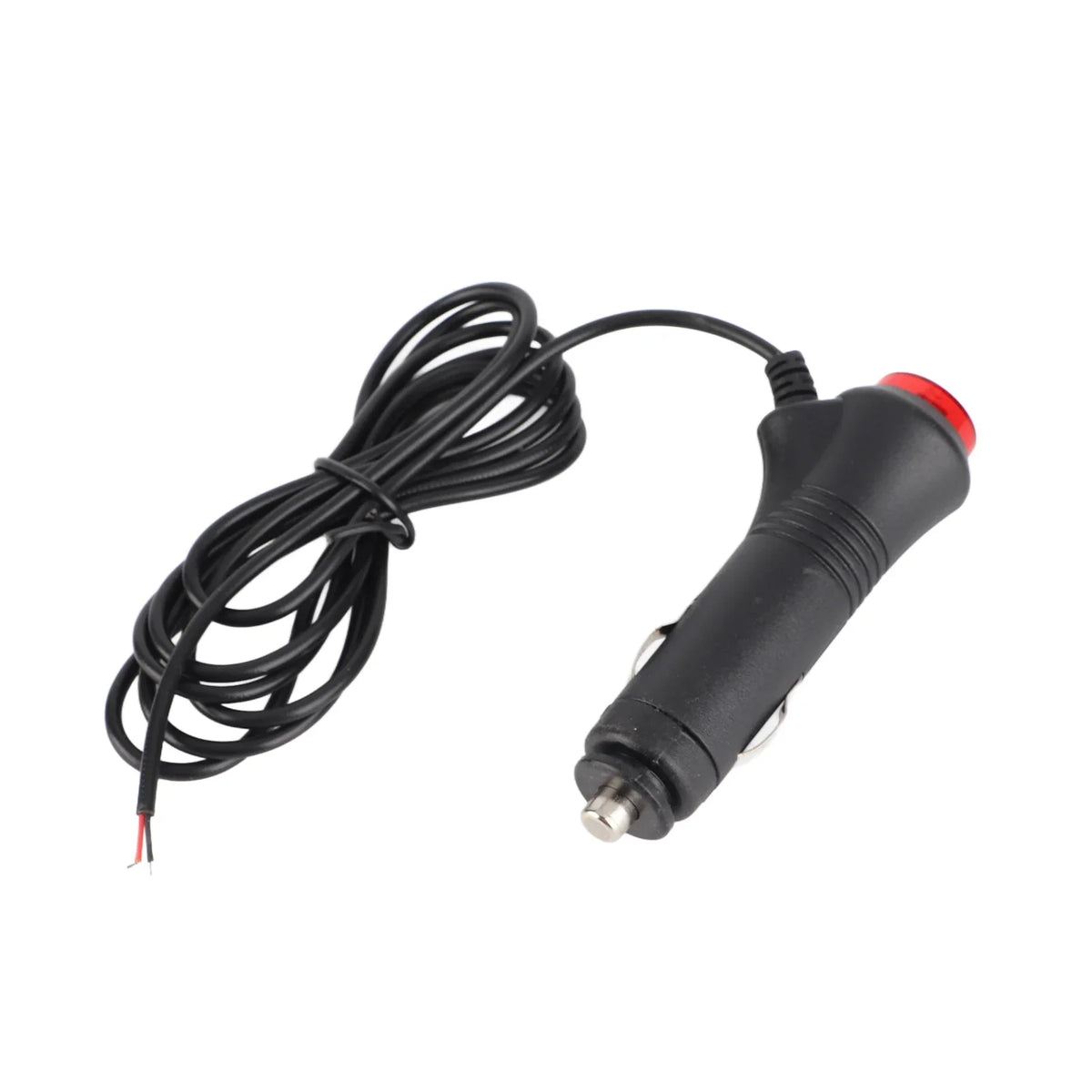 1.5m Car Cigarette Lighter Plug Adapter On/Off Switch 12V 24V Car Power Adapter Qme black