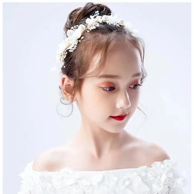 Children's Princess Tiara Crown Wreath Headband | Girls Princess Tiara Headband Qme