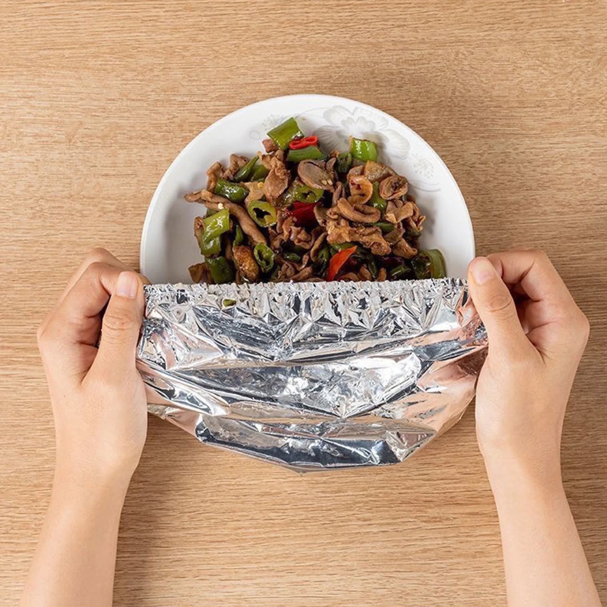 Reusable Aluminum Foil Insulation Cover for Bowls & Dishes Food Insulation Cover Qme