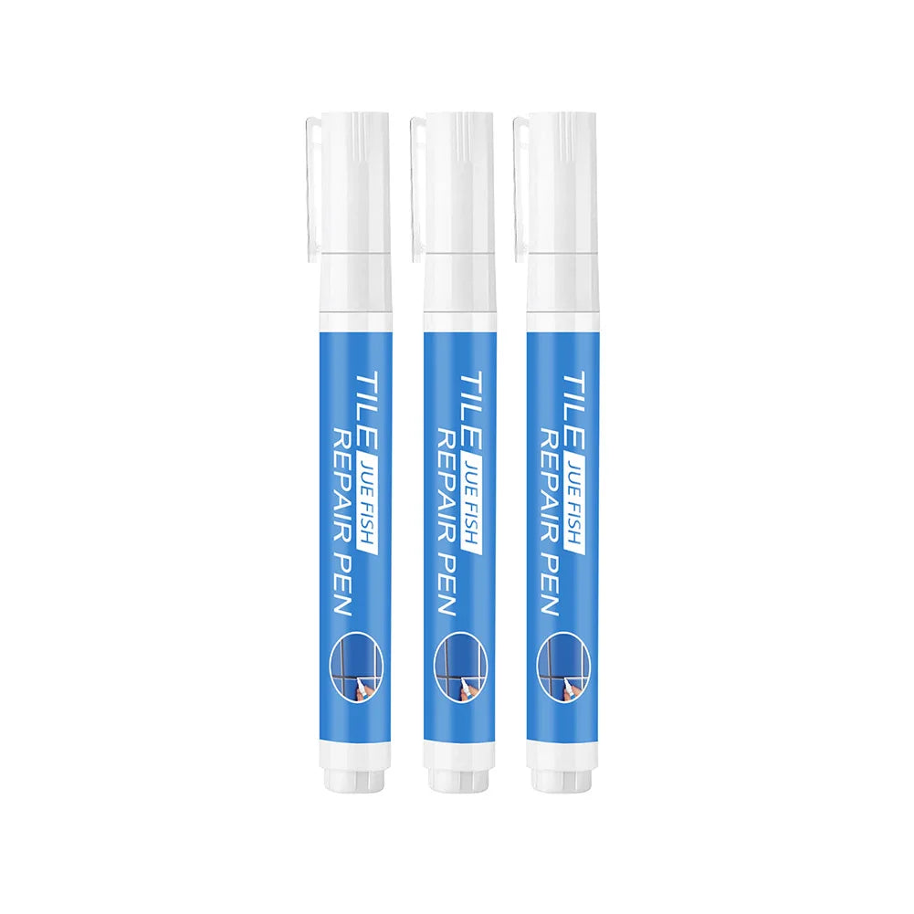 White Grout Pen Tile Paint Marker – Mildew-Proof Filler 3-Pack Grout Repair Pen Qme