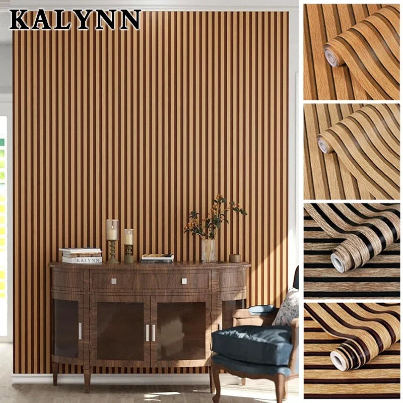 Wood Grating Peel & Stick Wallpaper – Removable Self-Adhesive Peel & Stick Wallpaper Qme