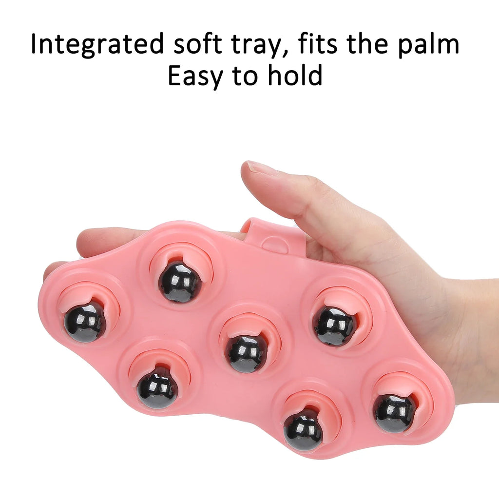 Massage Glove Roller Ball with Magnetic Beads | Body Massager Body Massage Glove Qme