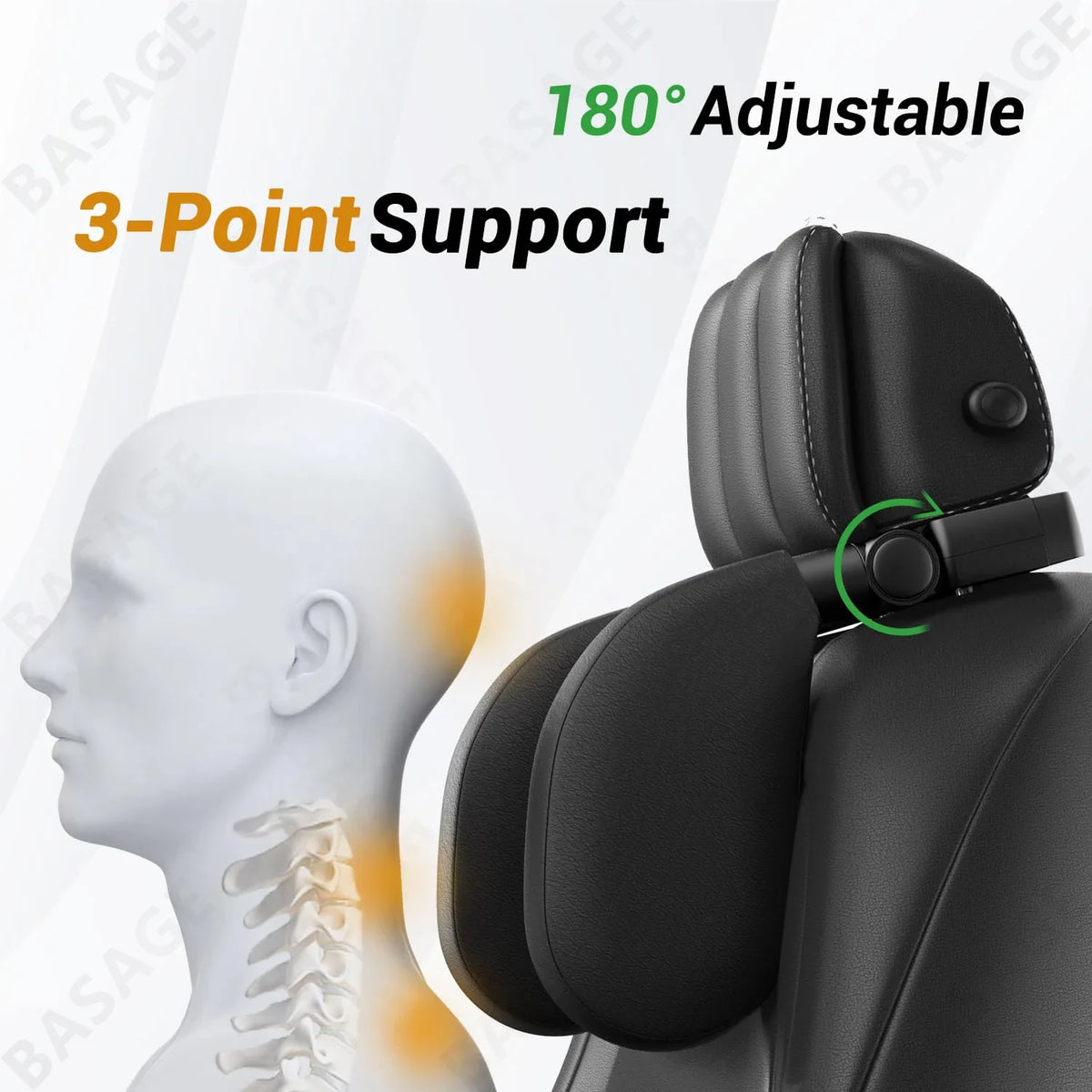 Car Seat Headrest Pillow – Memory Foam Travel Neck Support Car Headrest Pillow Qme
