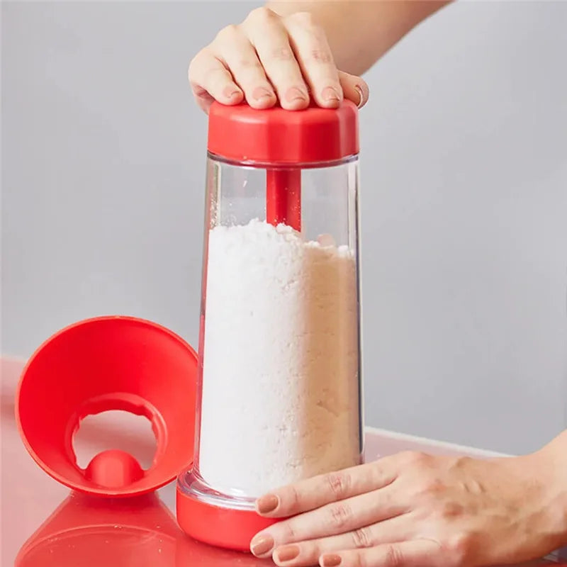 Rotating Flour Sieve Cup – Hand-Held Semi-Auto Baking Sifter Flour Sifter Cup Qst