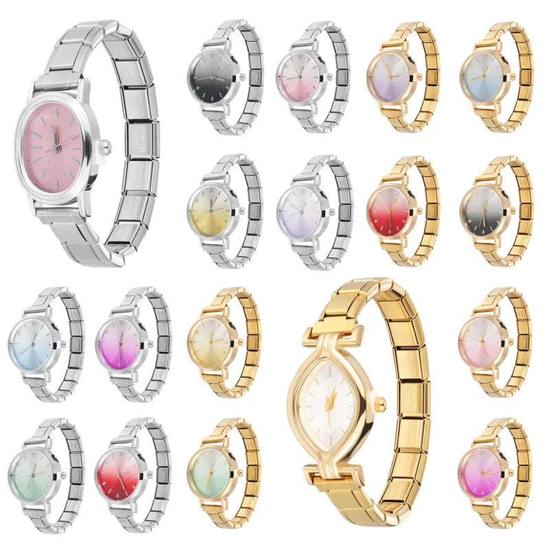 DIY Charm Stainless Steel Watch Bracelet Bangle – 41 Colors Watch Bracelet Bangle Qme