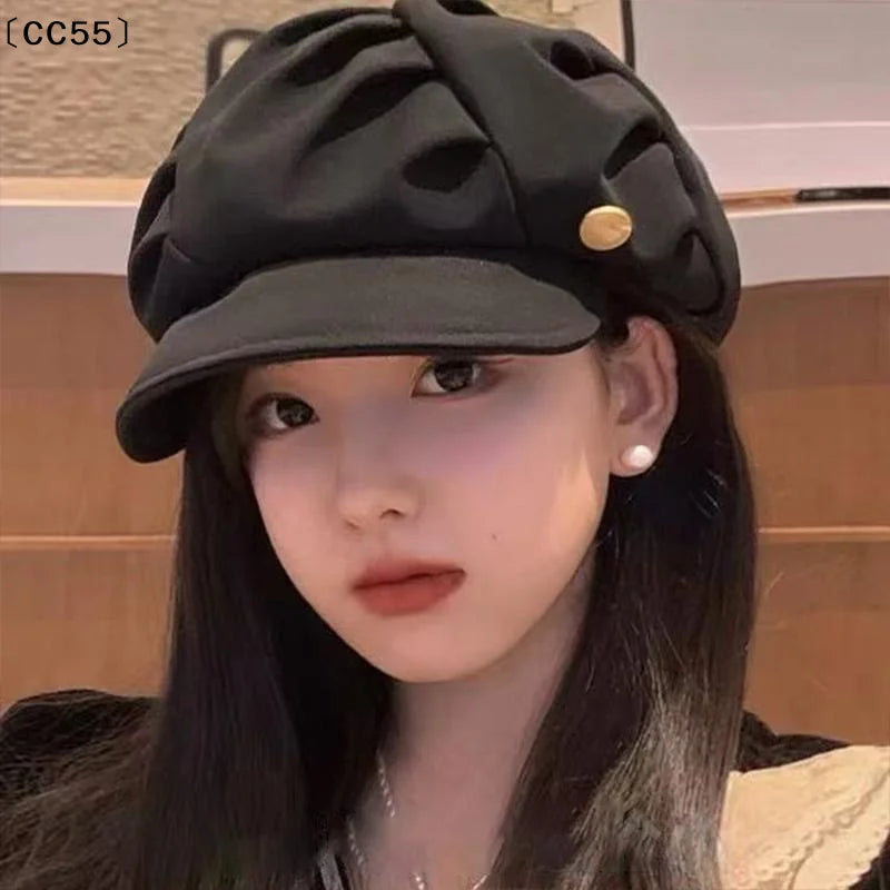 Women's Large Head Beret – Cloud Octagonal Casual Hat Women's Beret Hat Qst