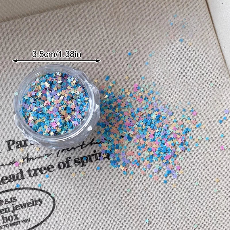 Macaron Star Nail Glitter Sequins – DIY Nail Art Charm Decorations Nail Art Sequins Qst