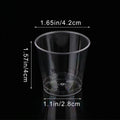 50Pcs Clear Plastic Shot Glasses 30ml Disposable Party Cups Disposable Shot Glasses Qst Transparent