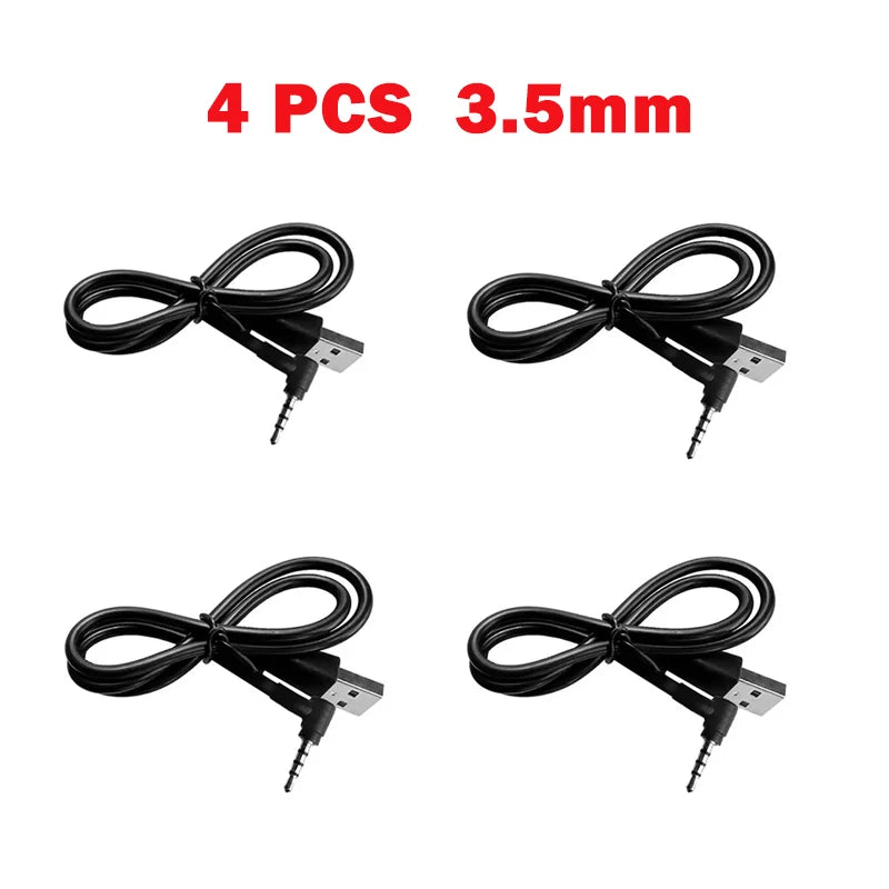 EJEAS Charging Cable – 3.5mm & USB-C for V6 Pro+ / V4 Plus Headset Charging Cable Qst 4 PCS 3.5 mm