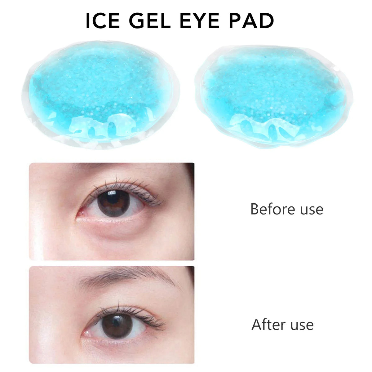 Ice Gel Eye Pads – Cooling Compress Mask, 1 Pair Cooling Eye Mask Qme