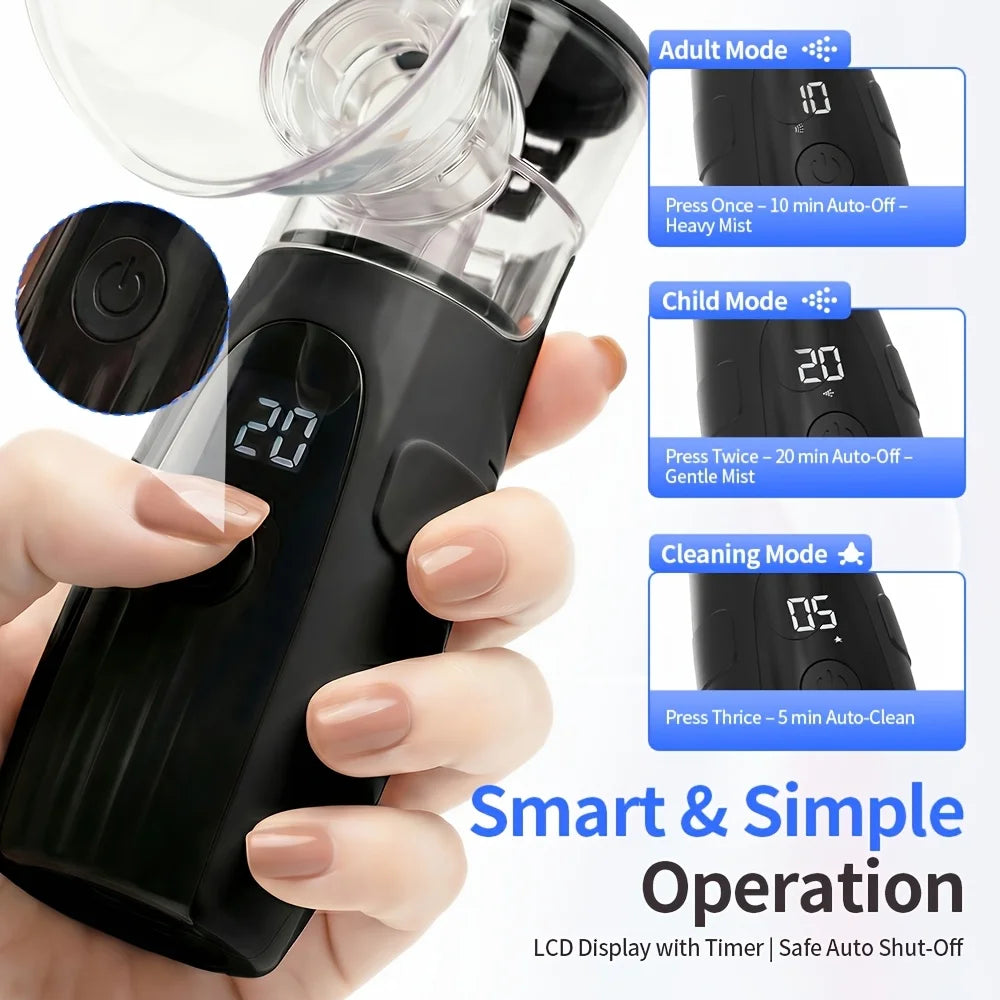 Jitesy Portable Mesh Nebulizer – Silent, Smart Timer, Rechargeable Mesh Nebulizer Qst