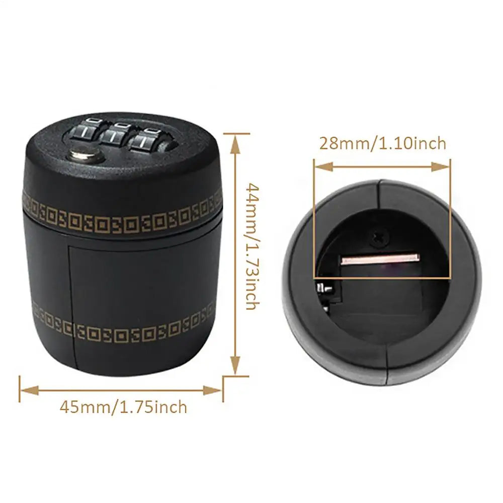 Wine Bottle Combination Lock Cap – Liquor & Whiskey Stopper Bottle Lock Stopper Qme Black