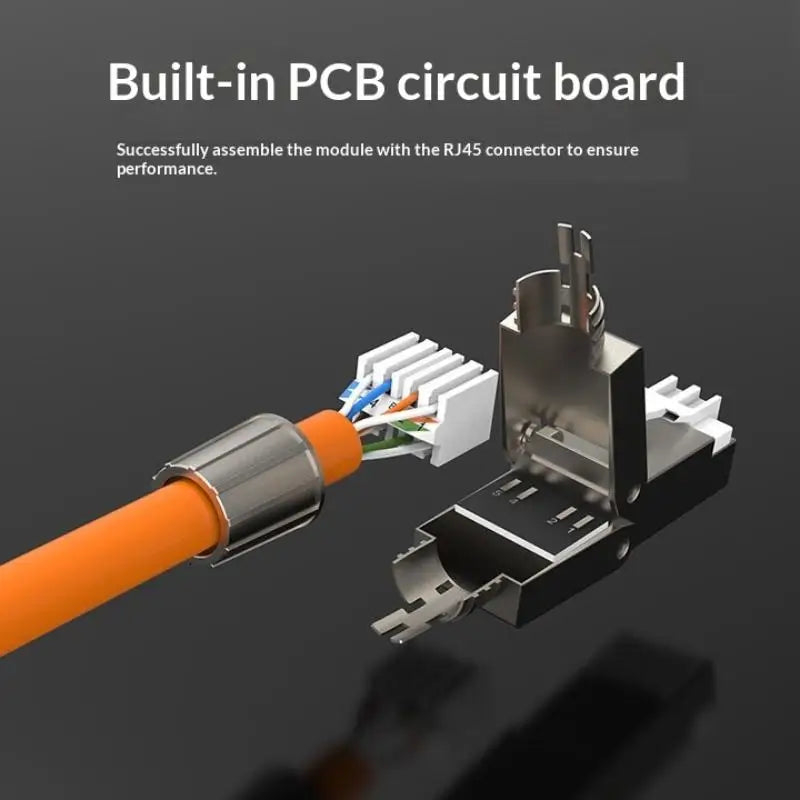 Tool-Free RJ45 Zinc Alloy Shielded Connectors | 3 Colors RJ45 Network Connector Qme