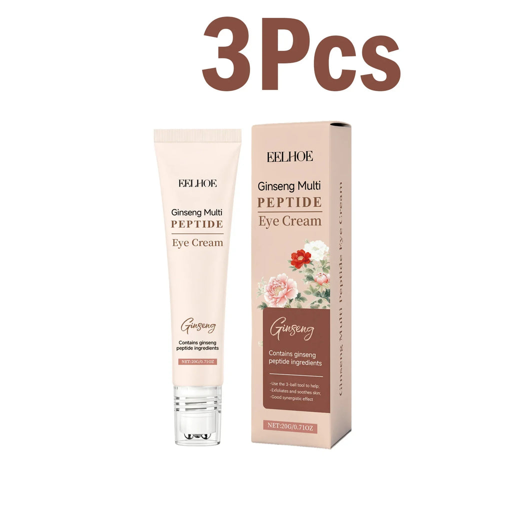 Ginseng Polypeptide Roller Eye Cream – Firming & Brightening Roller Eye Cream Qme 3 x 20g Boxed