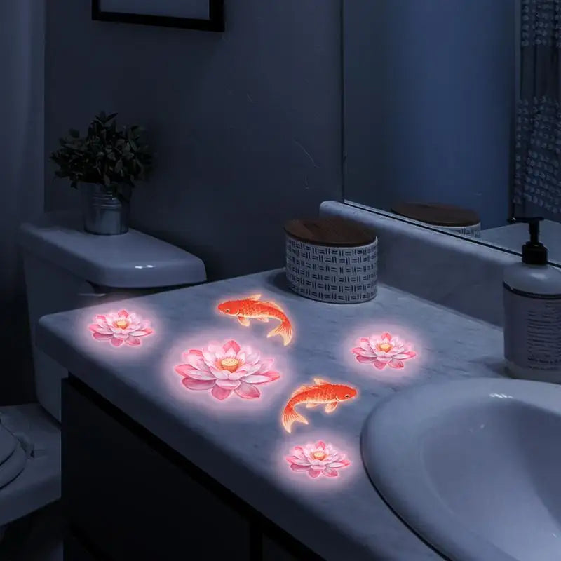 Luminous Koi Fish Removable Wall Decal – Feng Shui Sticker Removable Wall Decal Qme