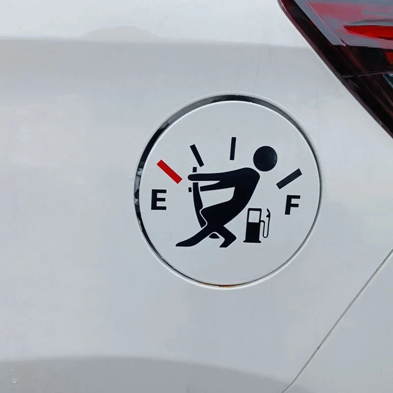 Funny Car Fuel Gauge Decal – Waterproof Empty Gauge Sticker Car Decal Sticker Qme
