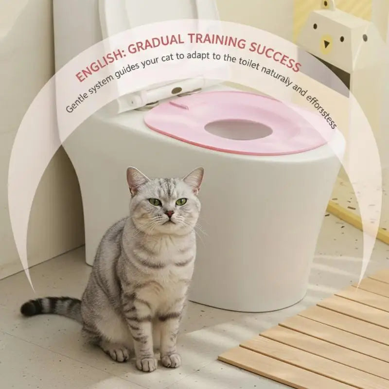 Cat Toilet Training Kit – Reusable Seat for Cats Cat Training Seat Qst