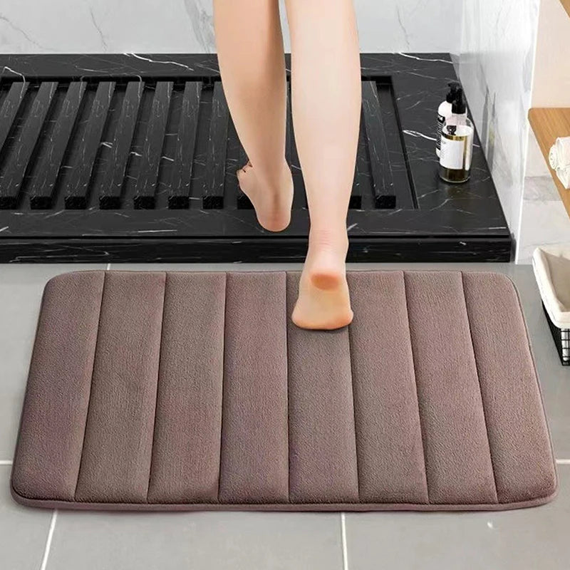 60x40cm Soft Anti-Slip Bathroom Mat – Quick Dry Bath Rug Bath Mat Qst